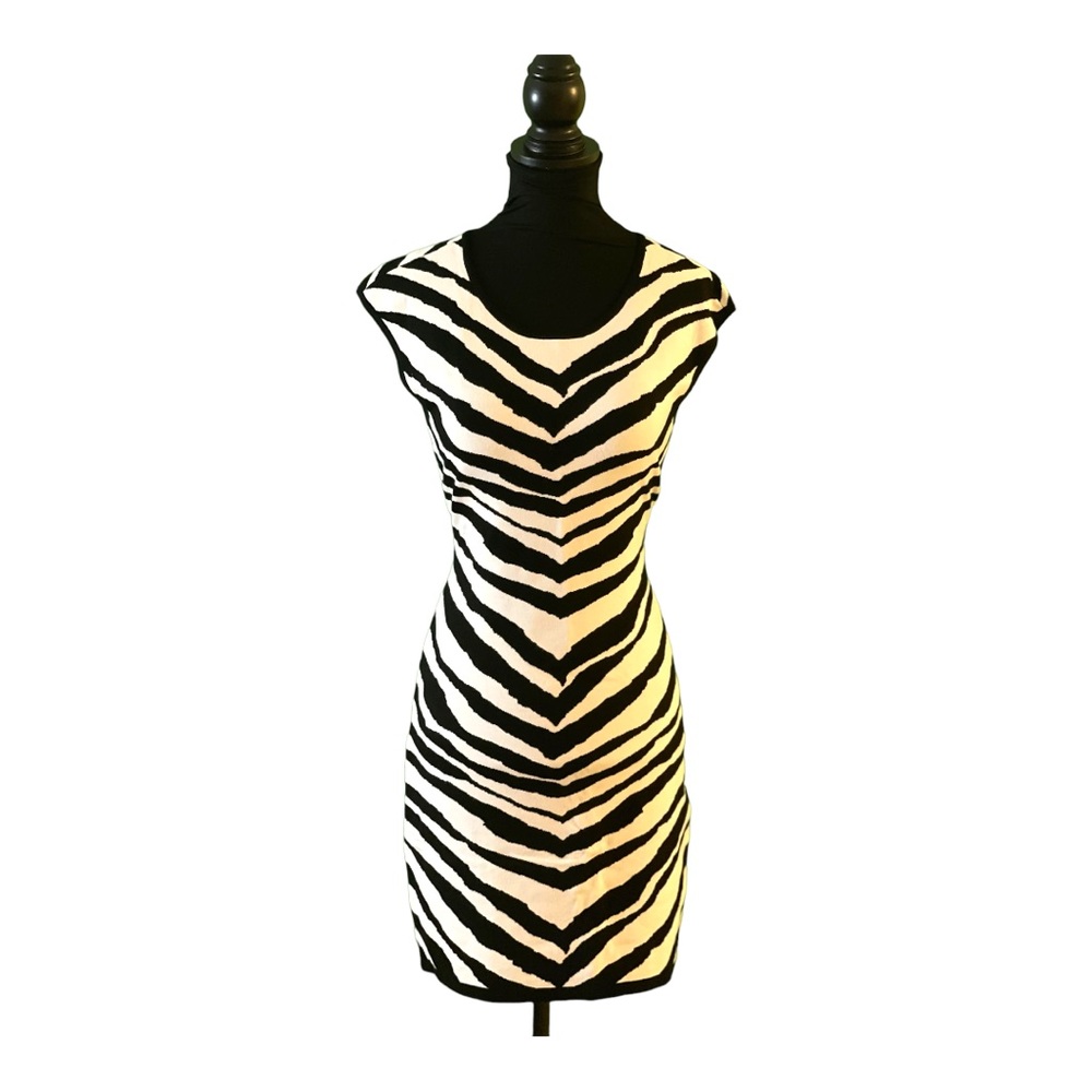 Express Zebra bodycon dress